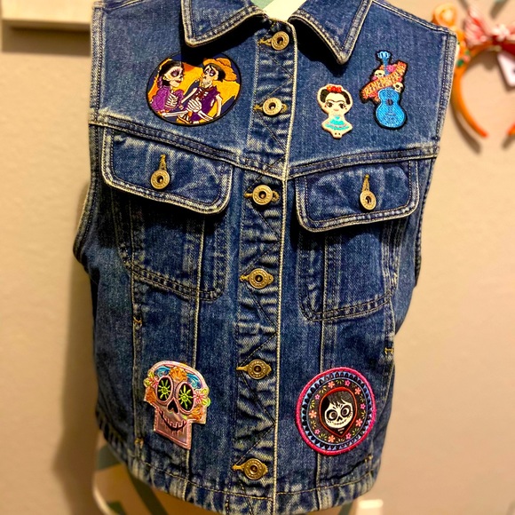 Liz Claiborne Jackets & Blazers - Vintage Liz Claiborne Upcycled Disney Pixar Coco Patch Vest
